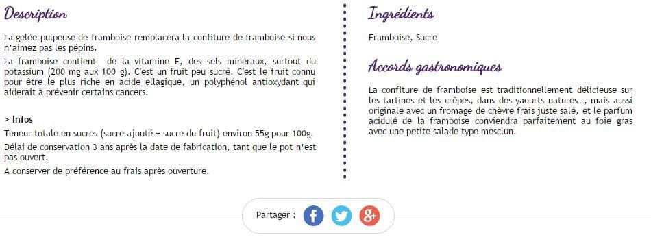 Descriptions & accords gastronomiques sur La Cour d'Orgères