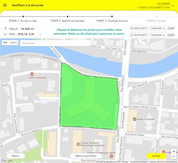Sélection de la zone sélectionnée